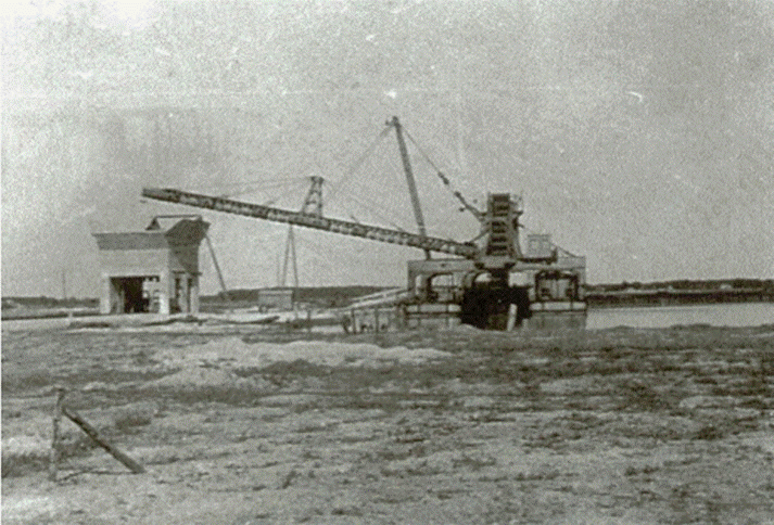 Kiesverladestation am "Moll-See" in Karlsfeld 1944
